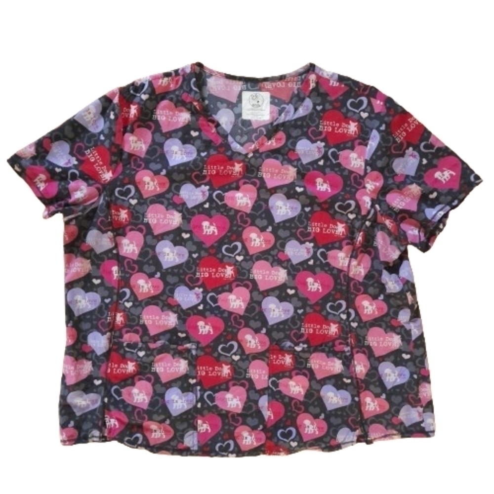 Dog Is Good Cherokee Scrubs V Neck Top CK703 OGDL